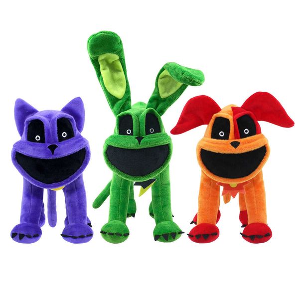 Plush Dolls 2025 New Smiling Critters Terrifying Smiling Animal Series Doll Monster Big Mouth Plush Toy