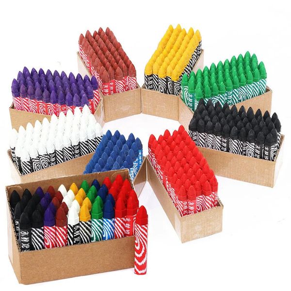50 Pieces of Wood Marker Crayons Stone Rough Surface Cloth Wall Special Writing Oily Multicolor Paintbrush Art Supplies 231220
