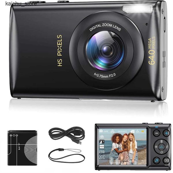 Cameras 4K Photography 18X Digital Zoom Vlogging for YouTube Children 64MP Auto Focus Compact Video Camera J241213
