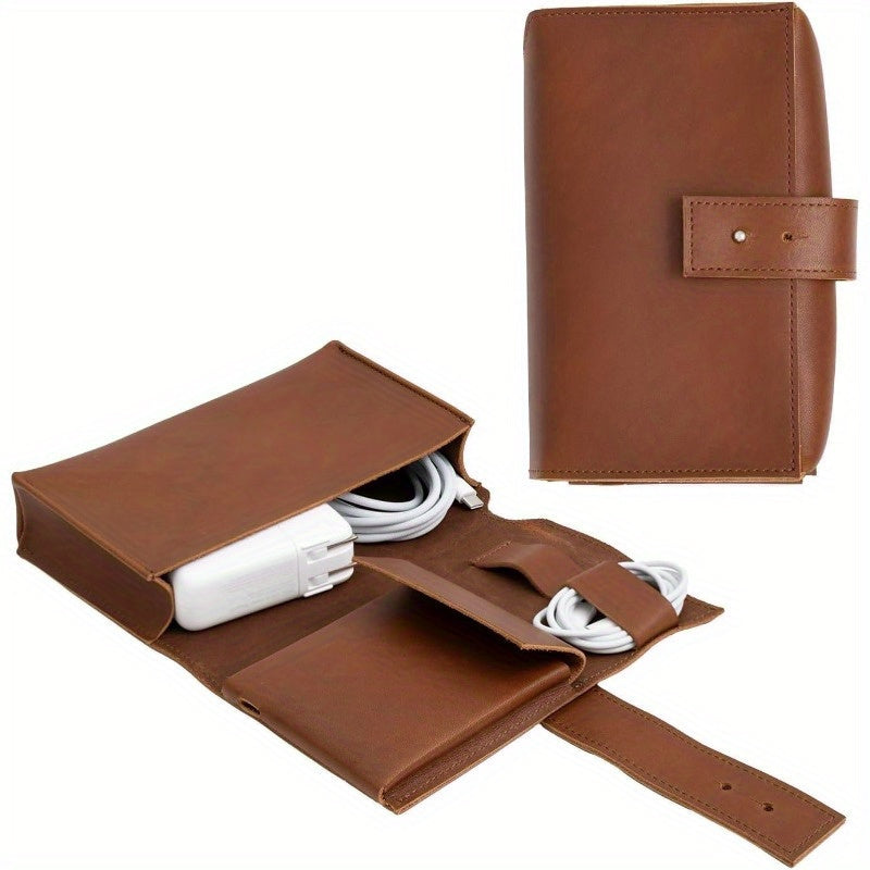 TEMU Electronic Organizer Travel Case, Travel Cable Organizer, Wire Organizer For , Electronics Travel Organizer, Electronics Storage Bag, Full Grain