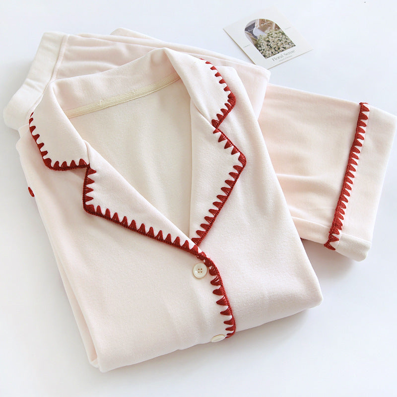 2024 German velvet solid color sleeved long pants sleepwear women&#039;s autumn and winter thick warm simple casual cardigan home suit set