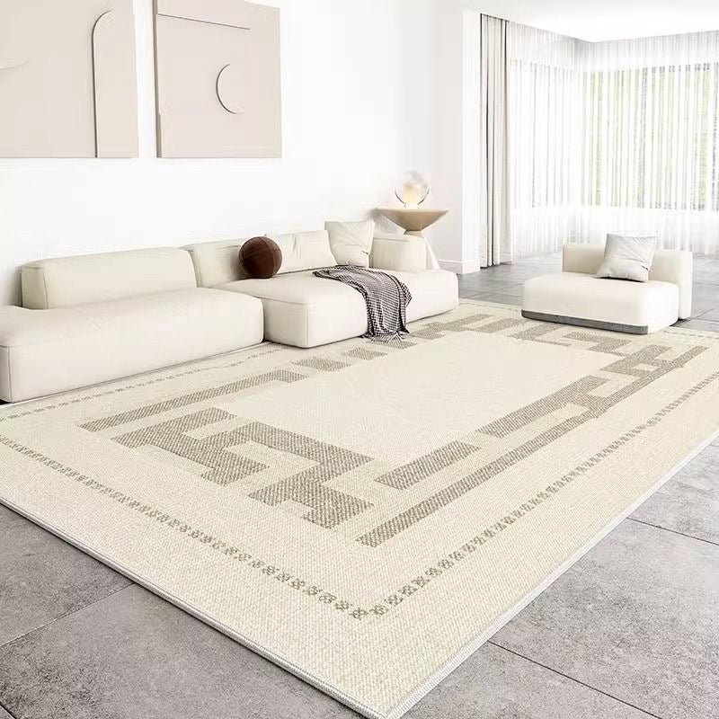 3360-265-36.88-GZX-Minimalist Solid Color Carpet Living Room Sofa Large Area Decorative Rug Bedroom Lines Polyester Thickened Furry Home Floor Mats