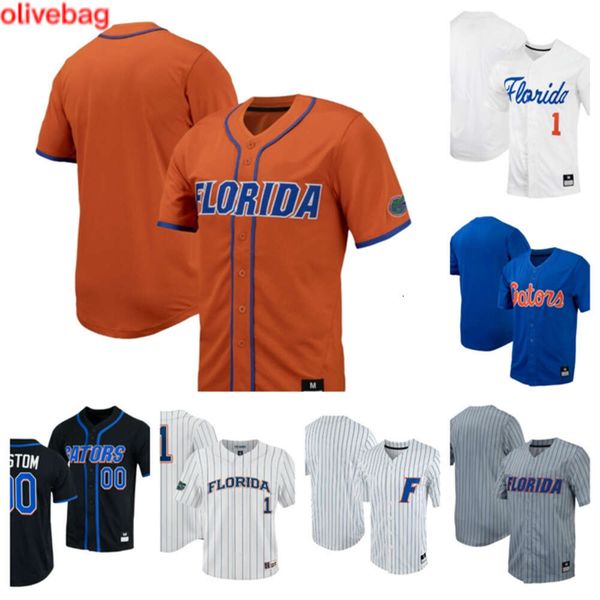 Custom Florida Gators 2 Ty Evans 25 Richie Schiekofer 1 Dale Thomas 43 Matt Prevesk 23 Deric Fabian baseball jersey 16 Rene Lastres 32 Tucke