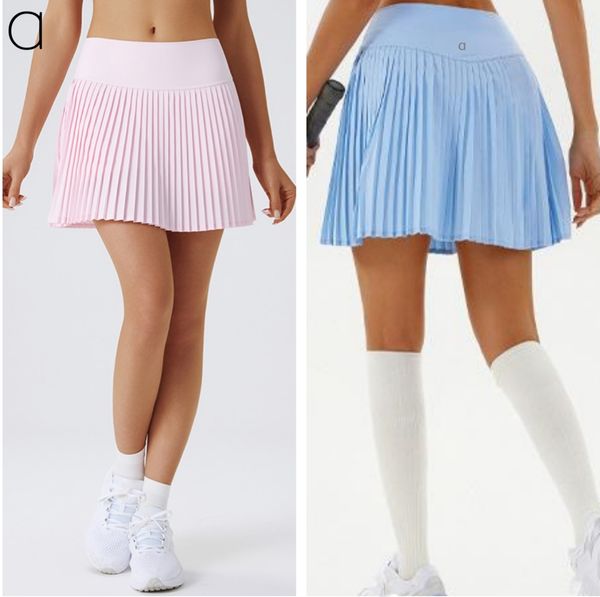 A693 Women Yoga Pleated Skirt Sports Skirt Anti-exposure Badminton Golf Short Tennis Skirt
