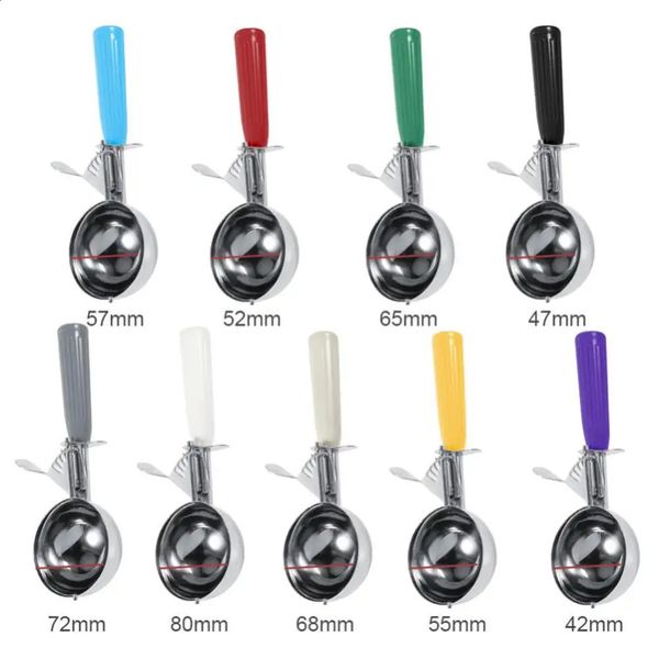 4.2-8cm Stainless Steel Ice Cream Ball Scoop Fruit Mash Spoon Digger With Plastic Handle Watermelon Fruit Gadgets Kitchen Tool 250121