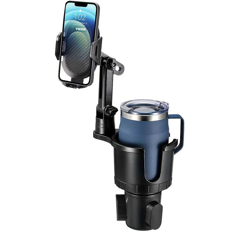 TEMU Ywor Phone Holders For Your Car Cupholder, Car Cell Phone Mount With Cup Holder Expandable Base, 2 In 1 Car Phone Holder Mount, 360 Degree