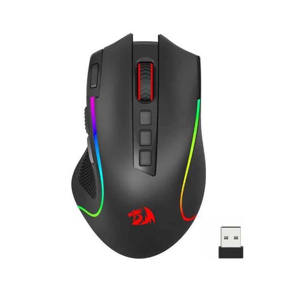 Mice Redragon M612 PRO BT 2.4RGB Gaming Mouse 8000 DPI Wired-Wireless Optical Gamer Mice 11 Programmable Buttons 6 Backlit Modes y240914