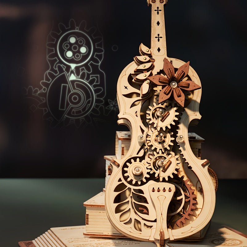 TEMU Rokr Magic Mechanical Music Box 3d Wooden Puzzle Amk63 Christmas Halloween Gifts