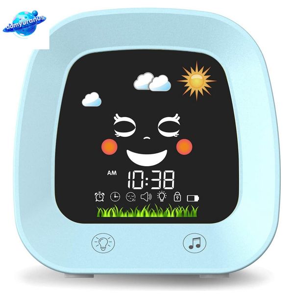 ddmyuranus Kids Alarm for Kids, Children&#039;s Trainer Clock with 4 Color Toddler Night Light, Sleep Sound Machine, Blue