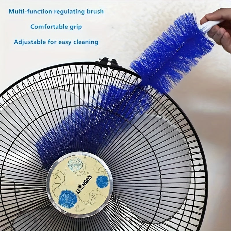TEMU 1pc Long Flexible Bristles Fan Cleaning Brush - Multifunctional Dust Brush For Acs, Blinds, Window - Durable Plastic Manual Household Cleaning