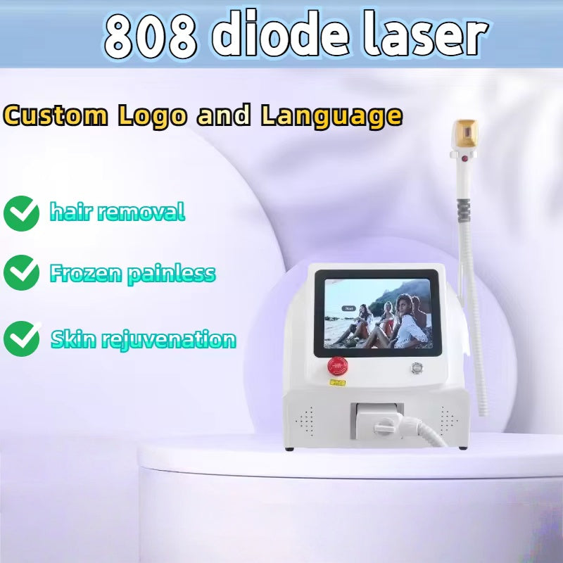 Diode Laser Hair Removal Machine 3 Wavelength 755nm 1064nm 808nm Laser Ice Platinum Permanent Painless Hair Removal Suitable for home and beauty sal