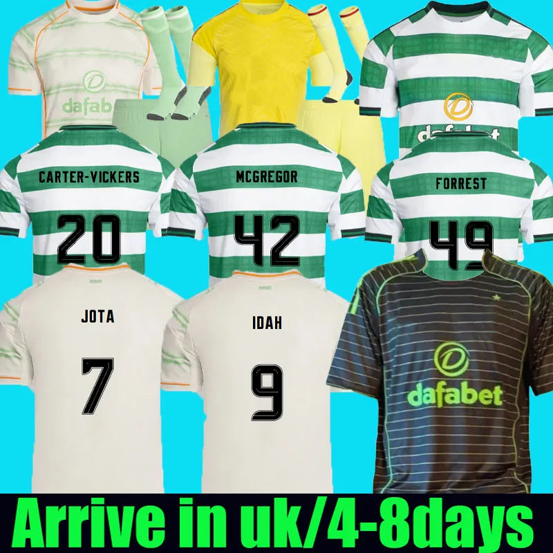 S-4XL Celts 24 25 KYOGO Football Shirt Fc 2025 Home Away Third Soccer Jerseys DAIZEN REO McGREGOR 135 Years Hoops Anniversary Irish Origins Special