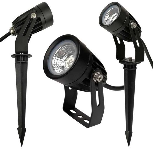 5W Mini RGB LED Lawn Garden Light 12V 85-265V Outdoor IP65 Waterproof Landscape Spotlight White Red Green Spike Light X241102