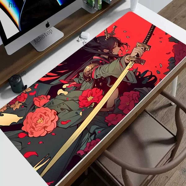 Pads Wrist Rests Anime Demon Slayer Kimetsu No Yaiba Pad Gaming XL Custom Home HD Mousepad XXL Mouse Mat keyboard pad Soft PC 30x80cm J24120