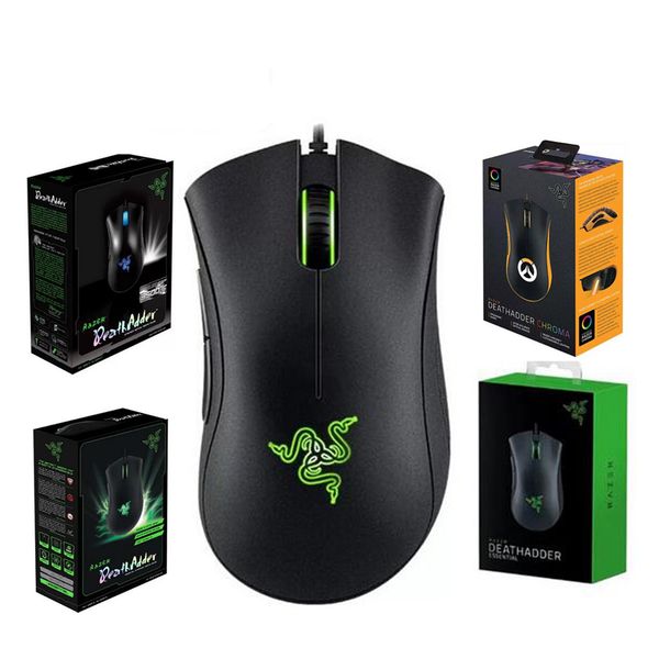 Razer DeathAdder Chroma Elite Game Mouse USB Wired Optical Sensor Mouse Black White Standard Essential Edition Gaming Mice With Retail Packa