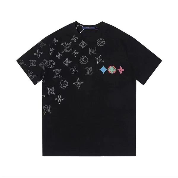 Summer new T-shirt simple men women round neck casual short sleeve trend Black white color half sleeve wholesale clothing letter color pure