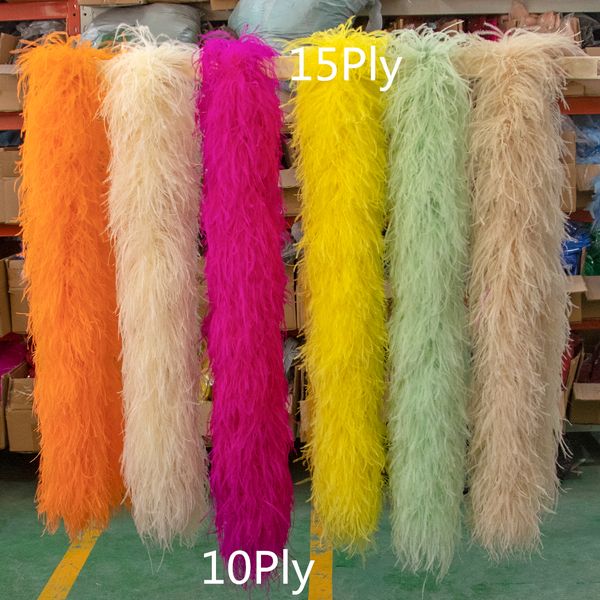 Other Hand Tools 3 6 10 15 20Ply boa Fluffy Soft Marabou Ostrich feathers Scarf Colored Costume Clothing Sewing Plume Decoration Shawl Girls