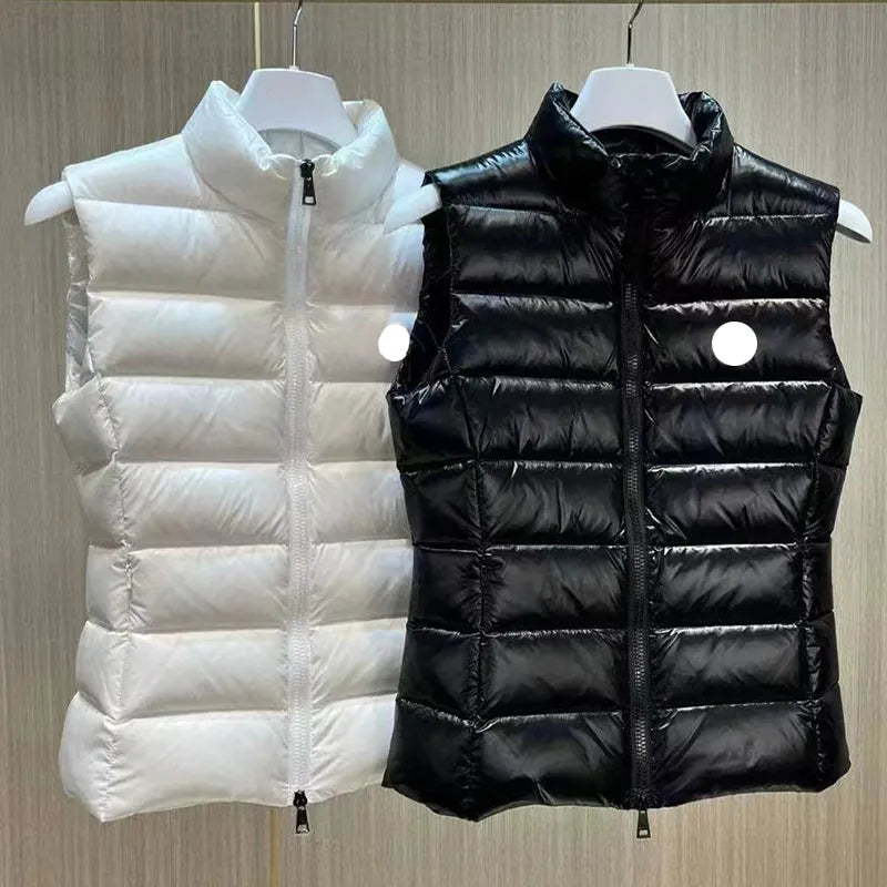 womens down vest jackets French designer brand sleeveless lady vest luxury embroidery badge Outerwear Coats size S-M-L-XL mon342