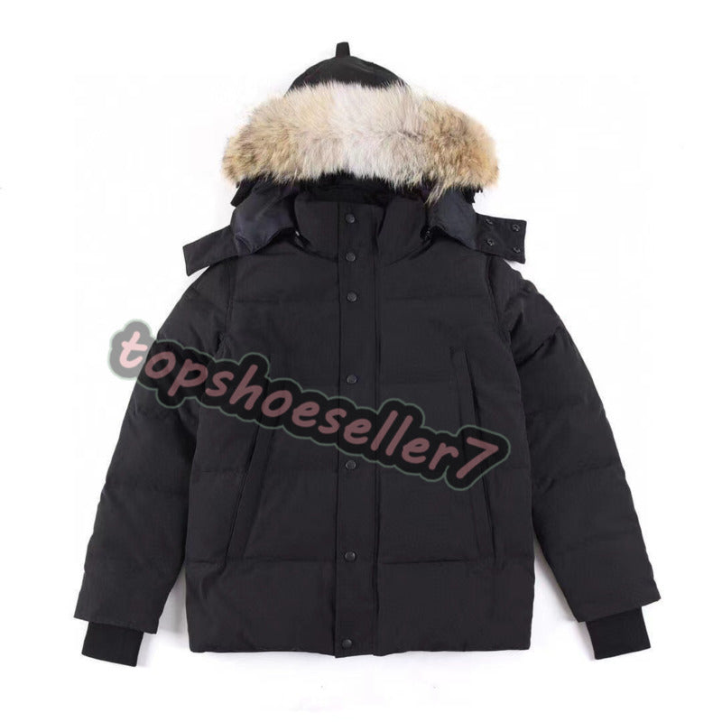 Mens Winter jacket Large pockets designer jackets wyndham puffer jacket Wolf fur collar luxury brand women&#039;s outdoor jackets Hooded new designe