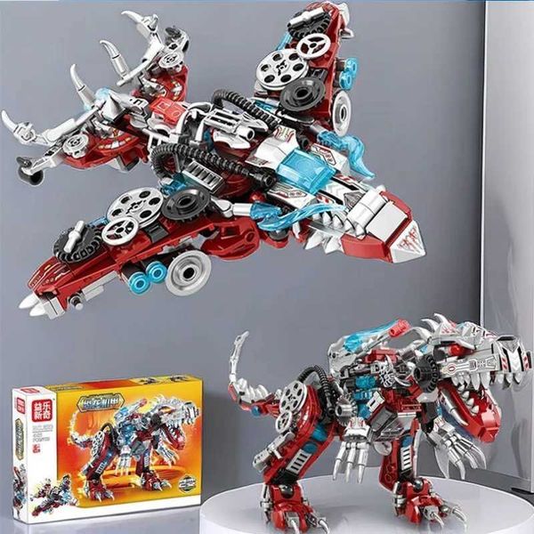 Blocks Blocks 2IN1 Mechanical Indominus Rex Dinosaur World Model Building City Fighter Dino Park Bricks Children Toy H241115 Y240208
