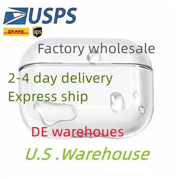 US -DE Stock For Airpods 4 airpods pro 3 Earphones airpod Bluetooth Headphone Accessories Solid Silicone Cute Protective Cover Wireless Char