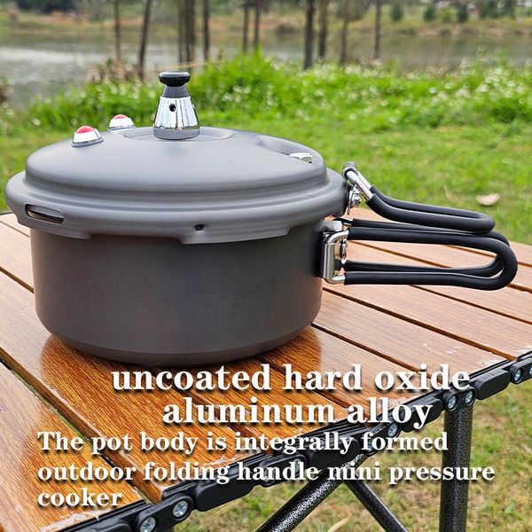 Portable Folding Outdoor Hiking Mountaineering Camping 80Kpa Plateau Cookware 1.8L Mini Pressure Cooker