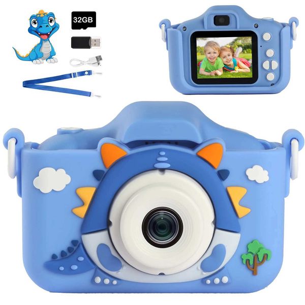 Toy Cameras Children Camera Cartoon Toys 1080P HD Digital Camera for Boys-Grils With 32G SD Card Selfie Outdoor Toys Christmas Birthday Gift
