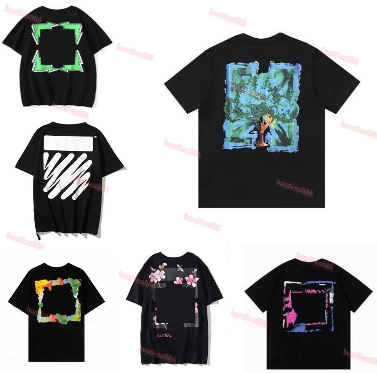 Men&#039;s T-shirts 2023fashion Luxurys Offes Clothing Womens Tee Shirts and Women Loose Tees Tops Man Casual Street Graffiti Shirt Sweatshirtoff T-