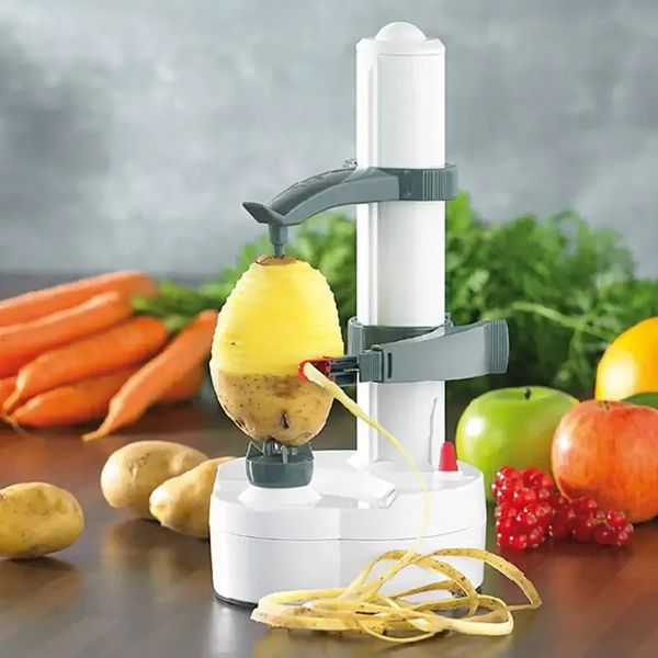 ZK30 Multifunction Electric Peeler For Fruit Vegetables Automatic Stainless Steel Peeler Kitchen Potato Cutter Machine 240105