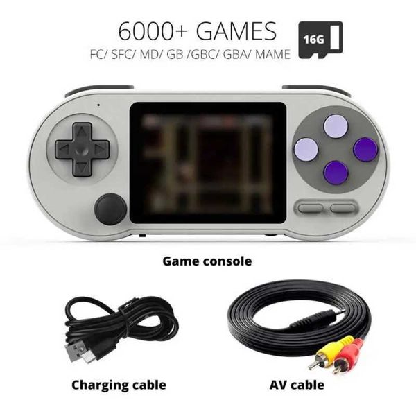 Game machine FROG SF2000 3 inch IPS Handheld Game Console Player Mini Portable Built-in 6000 Games Retro Games port AV Output Z241028