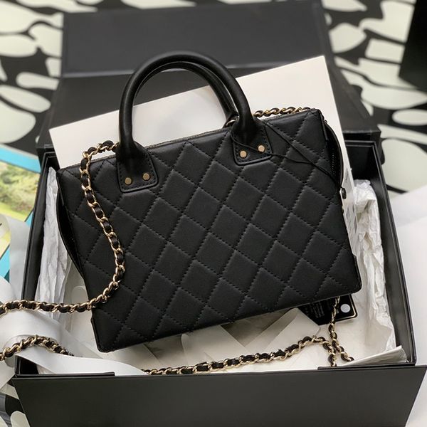 Designer Handbag 10A Mirror quality Lambskin Vanity Case 20.5CM Luxury Cosmetic Bags With Box C146