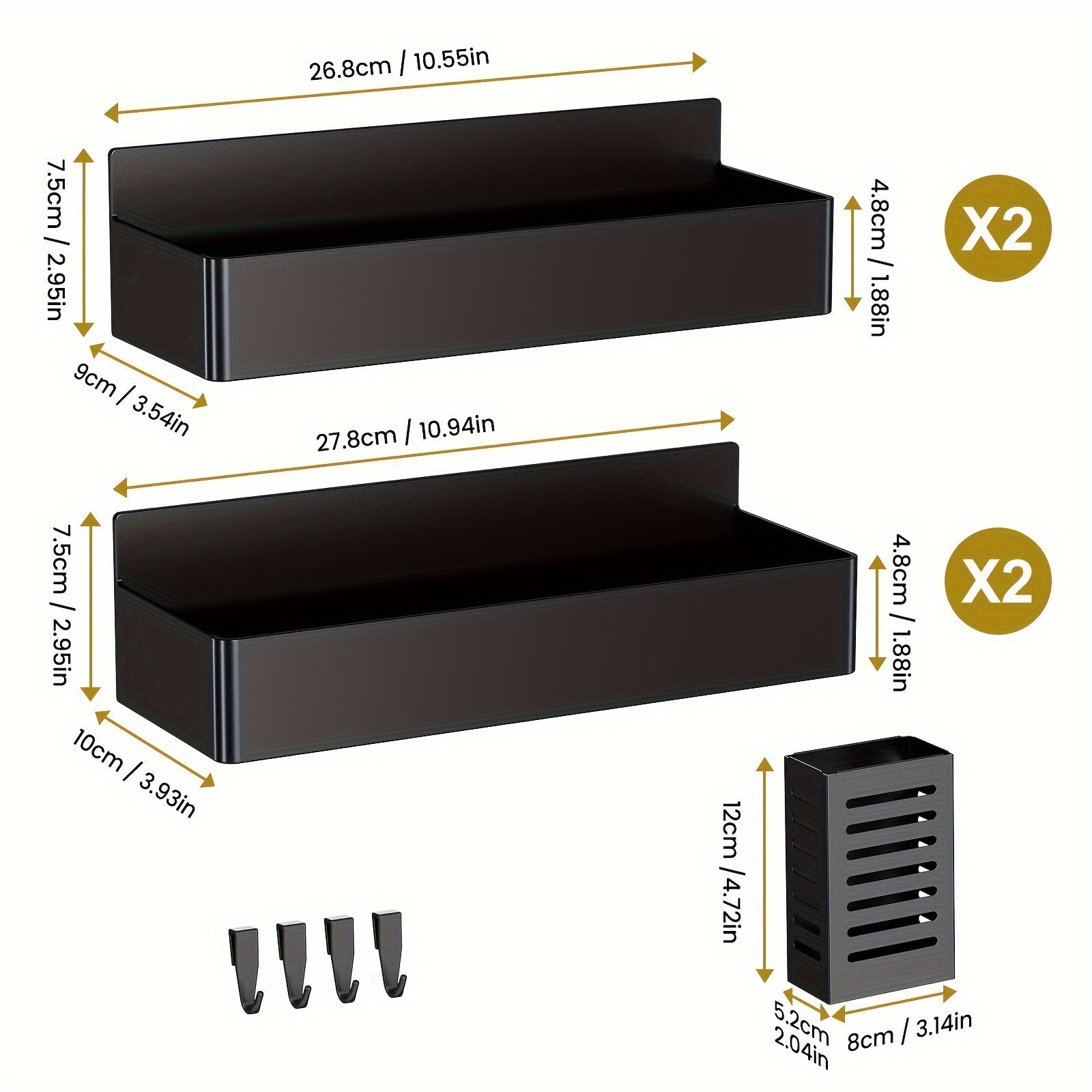 TEMU 5-6pcs Multifunctional Magnetic Refrigerator Spice Organizer Set, Magnetic Kitchen Paper Towel Holder, Magnetic Refrigerator Kitchen Utensil