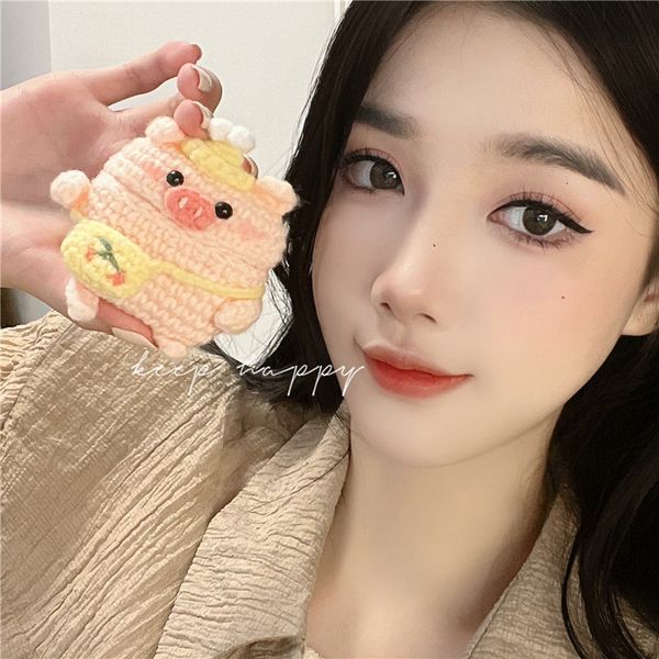 ddmygifts Plush cartoon backpack piglets, suitable for Pro 2nd headphone 3rd generation Bluetooth 1 protective case, soft