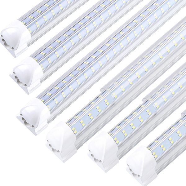 V-Shaped 4ft 60W Cooler Door Led light bulbs , 6000K Cold White, T8 Integrated Led shop light SMD2835 double row led tubes AC85-277V