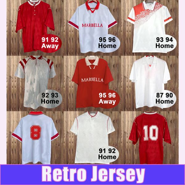 1991 1992 seVIlla Retro Soccer Jersey ESCUDERO MARIANO Home White 93 94 Football Shirts Short Sleeve 1995 1996 Vintage Adult Uniforms