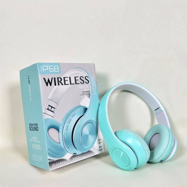 Bluetooth Headphone Wireless Gaming Headsets Sweet Style Macaron Earphones for Mobile Phone Voice Calling Sports Ear phoneswww