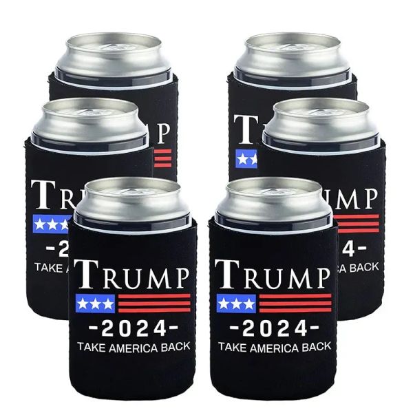 UPS 2024 TRUMP Cans Holder Party Decoration 12oz Neoprene 330ml Beer Bottle Sleeve HJ5.25