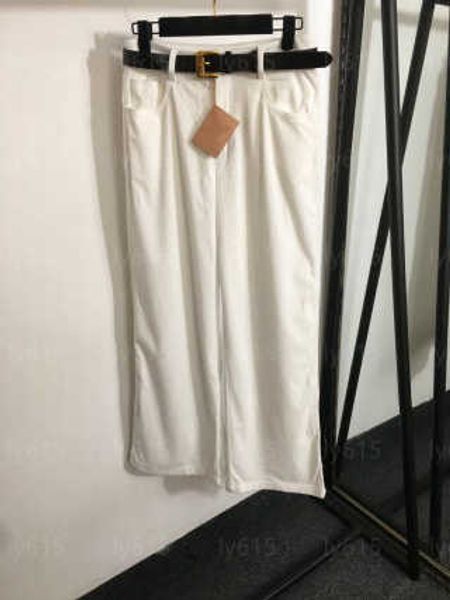 Designer Pants Women Casual Long Pants Corduroy Fashionable Loose Straight Leg Pants Trousers with a Belt 3 Colors