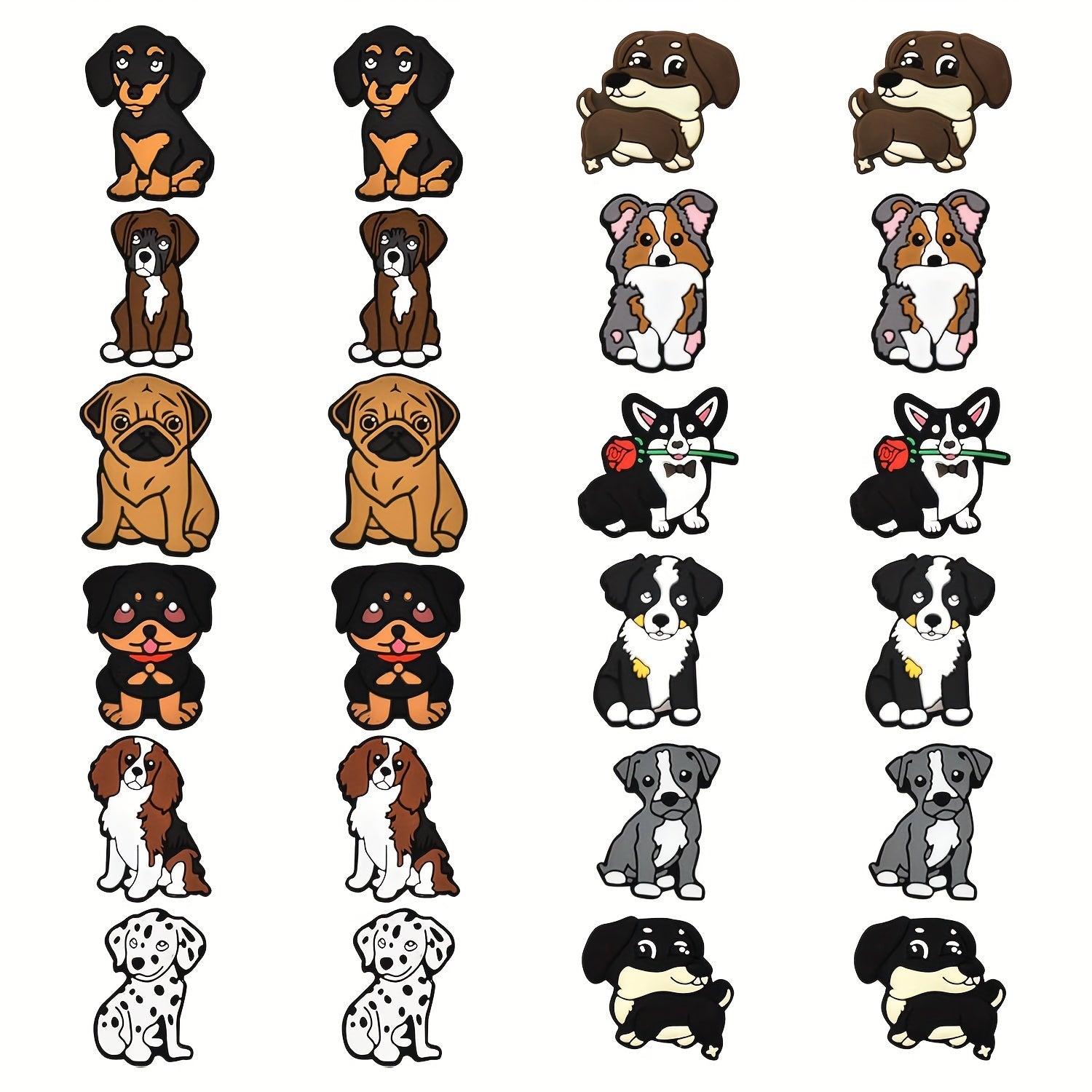 TEMU 24 Pcs Silicone Beads For Pens Characters Dog Theme Silicone Beads For Keychain Making Silicone Beads Bulk For Jewelry Making Bracelet Necklace