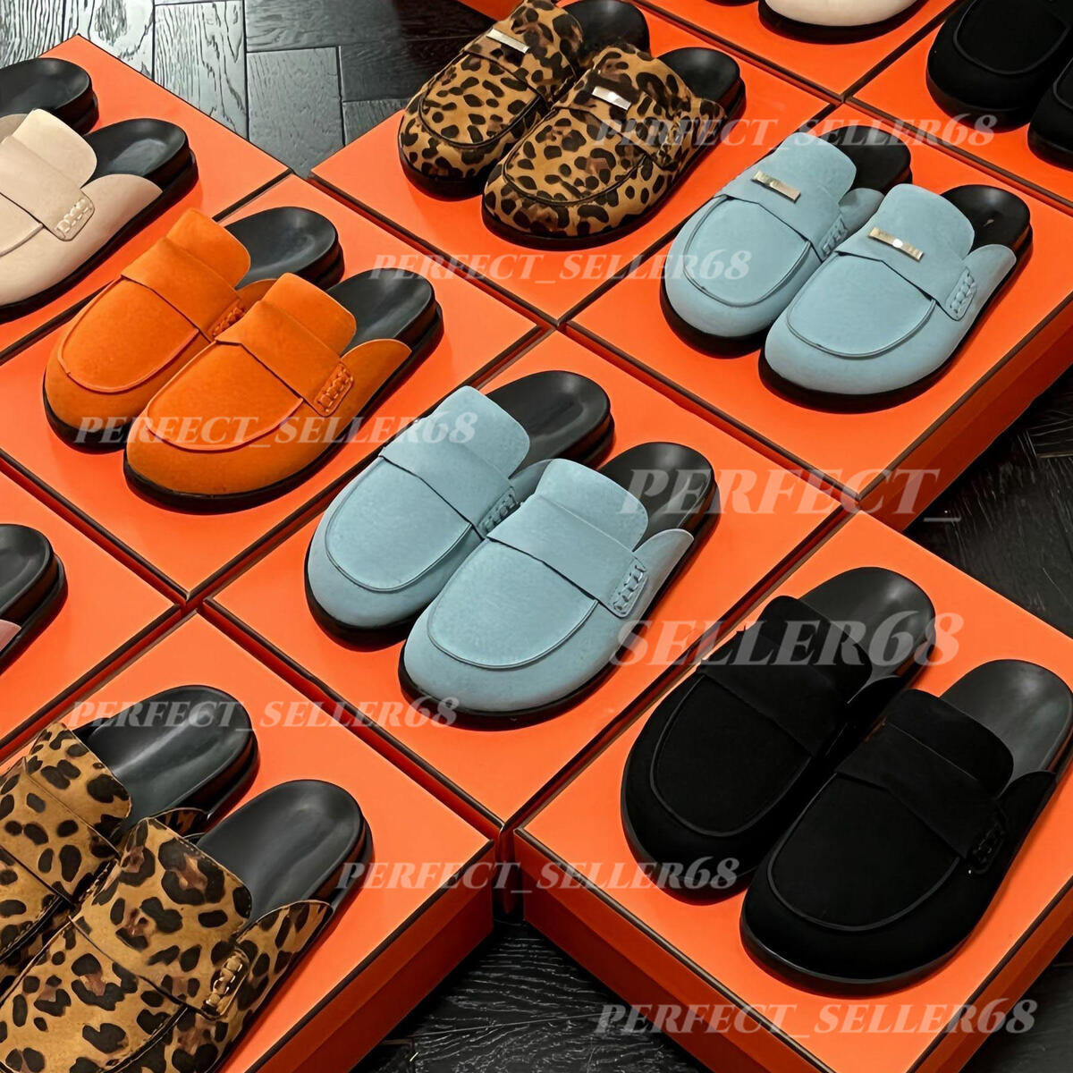 Designer Shoe Mule GO Slippers Suede Loafers for Summer Women Men Suede Leather Sandals Slip On Black Brown Beige Clogs Noir Comfortable Stylish Sho