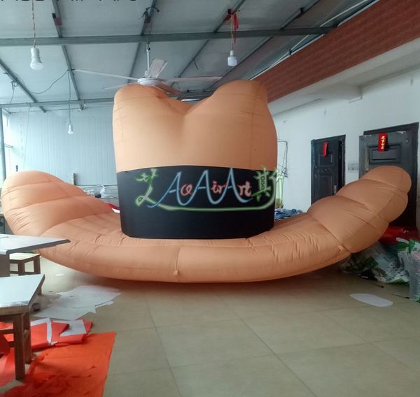 High Yellow Hat Replica Inflatable Cowboy Hat Model Cold Air Balloon With Free Hair Dryer Us Special Price