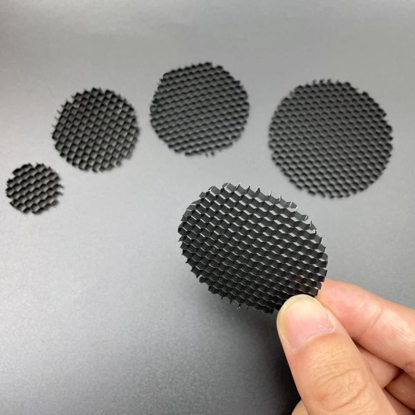 LED Soft Light Shade Hood Downlight Spotlight Round Honeycomb Mesh Cover Black Anti-glare Anti-dazzling Light Aluminum 23 -100MM