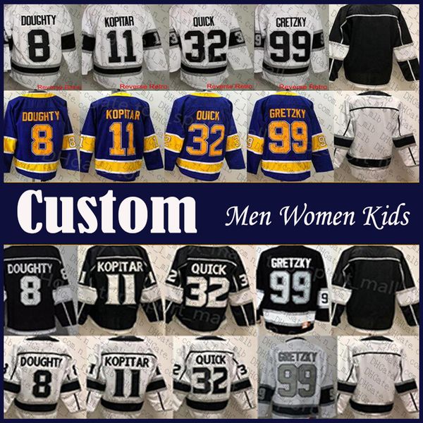 11 Anze Kopitar Kevin Fiala Hockey Jersey Custom Los Angeles Men Women Kids Kings Drew Doughty Adrian Kempe Blake Lizotte Mikey Anderson Tre