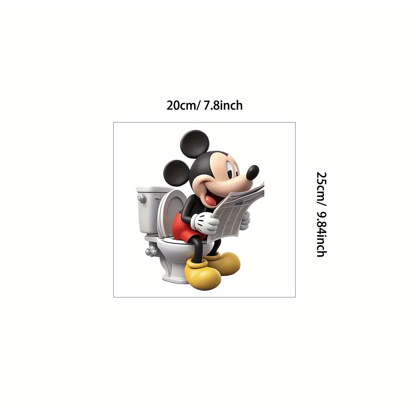 TEMU 1pc Reading Newspaper - Mouse Toilet Sticker - Suitable For Fridge - Cabinet - Bathtub - Toilet Lid - Window - Entrance - Etc. Decorative Decals