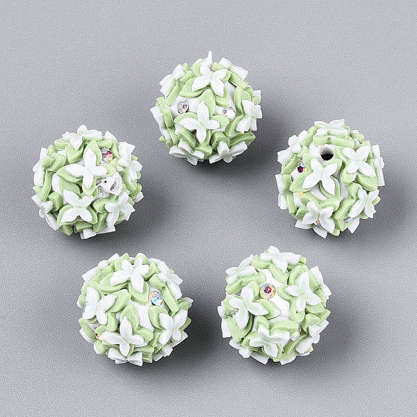 Handmade Polymer Clay Rhinestone and Resin Beads