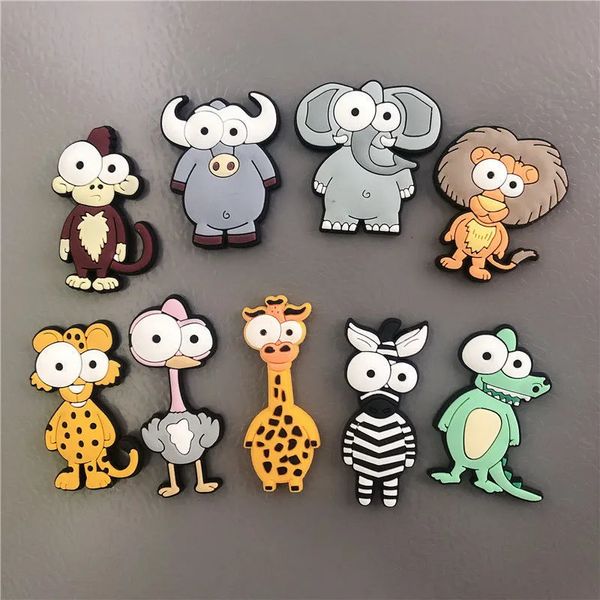 Fridge Magnets Creative Cartoon PVC Fridge Magnets Zoo Animal Magnetic Toys Toddler Souvenir Refrigerator Magnets Fridge Magnets for Babies