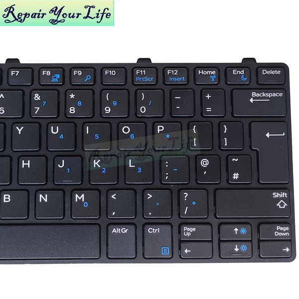 Genuine UK ENGLISH Laptop Keyboard 0X98D4 0D4VF8 for Dell Latitude 3180 3189 3190 3380 CN-0PFV66 DFH00 D4VF8 X98D4 0DFH00 New