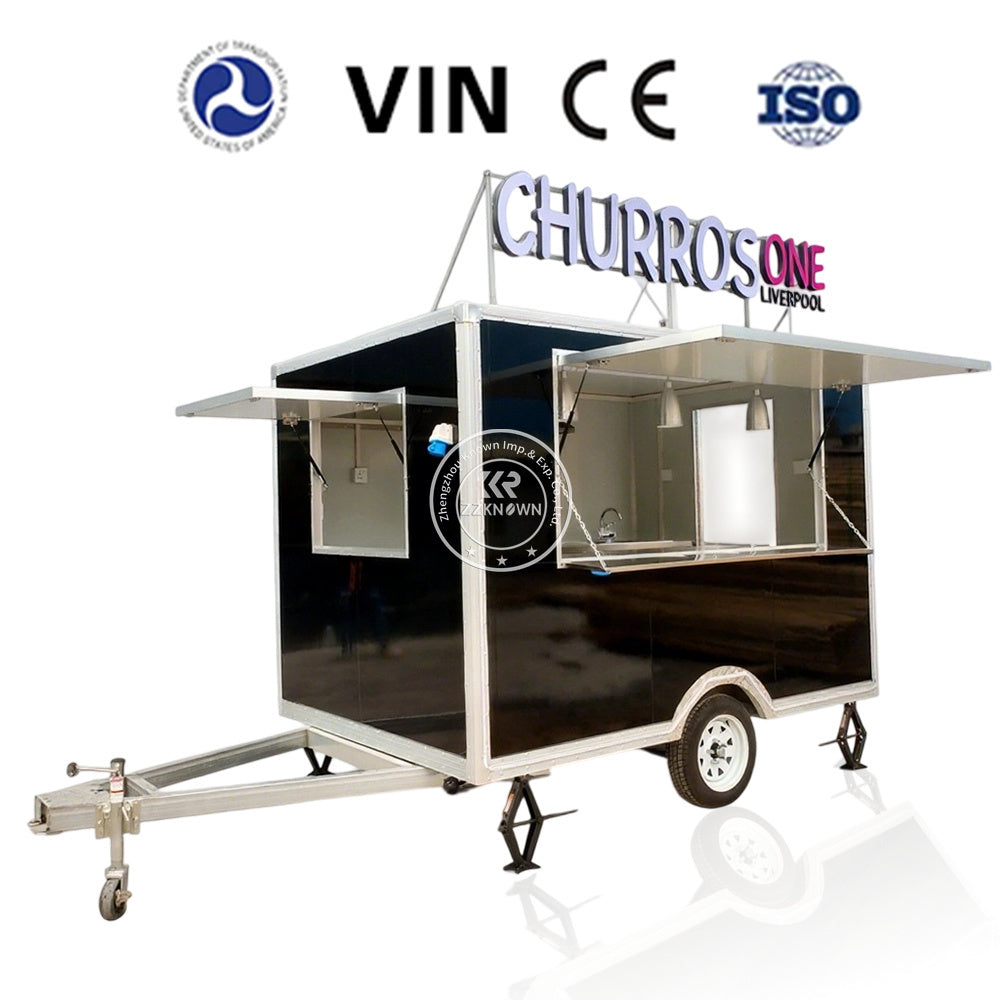 Street Outdoor Food Truck Mobile Juice Beer Drink Coffee Salad Snack Cart Concession Food Trailer Truck Fully Equipped