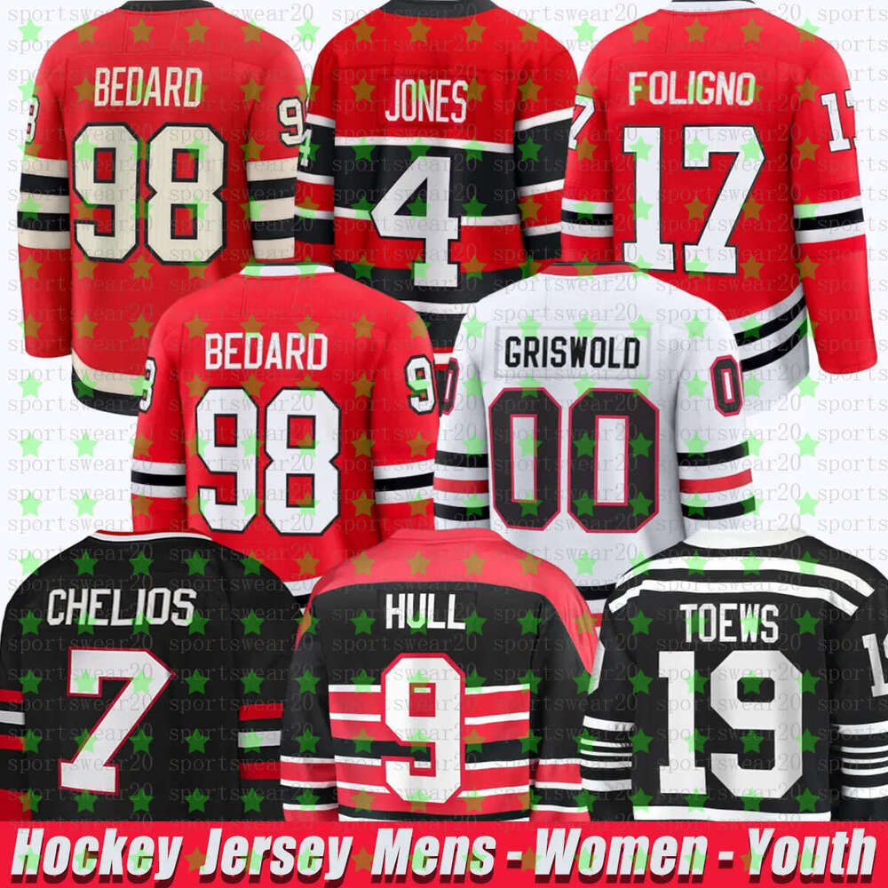 98 ConnorS Bedard Murphy chicago hock jers blackhawksS jers Nick Foligno Seth Jones Philipp Kurashev Petr Mrazek Jonathan Toews Donato Clark Griswol