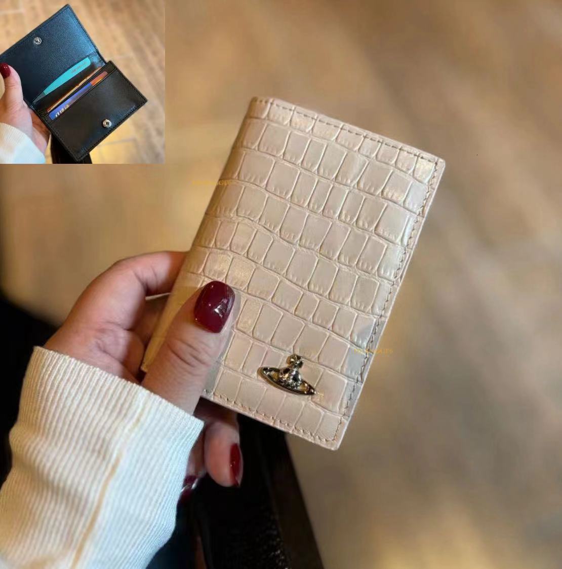 TOP Designer bag Wallet Luxury Fashion Westwood Bag Saturn Holders Brand Wallets Large Capacity Leather vivvinen westwood Business Card Bag